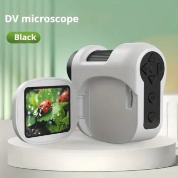 100–1600X Magnification Digital Microscope – 5cm LCD, USB Rechargeable, Photo/Video Recording, Ideal for Students & Hobbyists