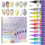 Nail Art Pens Set – 12 Colors to Create Your Own Nail Designs 1