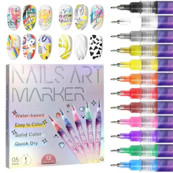 Nail Art Pens Set – 12 Colors to Create Your Own Nail Designs
