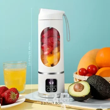 Portable USB Rechargeable Juicer – Cordless, Rechargeable, Easy to Clean, Perfect for Smoothies & Travel