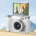 Retro CCD 4K Digital Camera – HD High Pixel, Self-Timer, Mobile Upload for Travel & Students