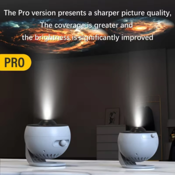 Smart Galaxy Projector Pro – 13 HD Star Scenes, 15 White Noise Modes, Remote Control & USB Power