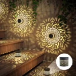 Solar Fence Colorful Mandala Projection Light 1