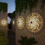 Solar Fence Colorful Mandala Projection Light 1