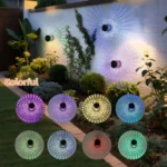 Solar Fence Colorful Mandala Projection Light 1