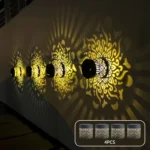 Solar Fence Colorful Mandala Projection Light 1