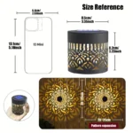 Solar Fence Colorful Mandala Projection Light 1
