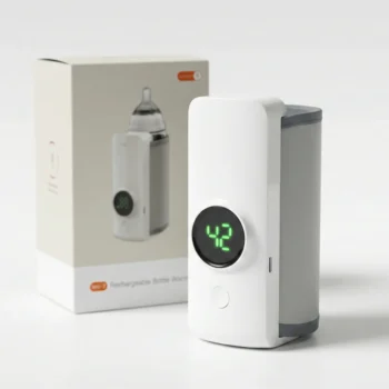 Baby Bottle Warmer – USB Rechargeable, Wireless, Portable, Heated Milk & Nighttime Formula Prep