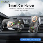 F18 Smart Car Mount – 66W Wireless Charging, Infrared Induction Air Vent Holder