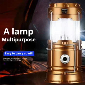 Portable Solar Camping Lantern - Solar Tent Light & Portable Work Lamp